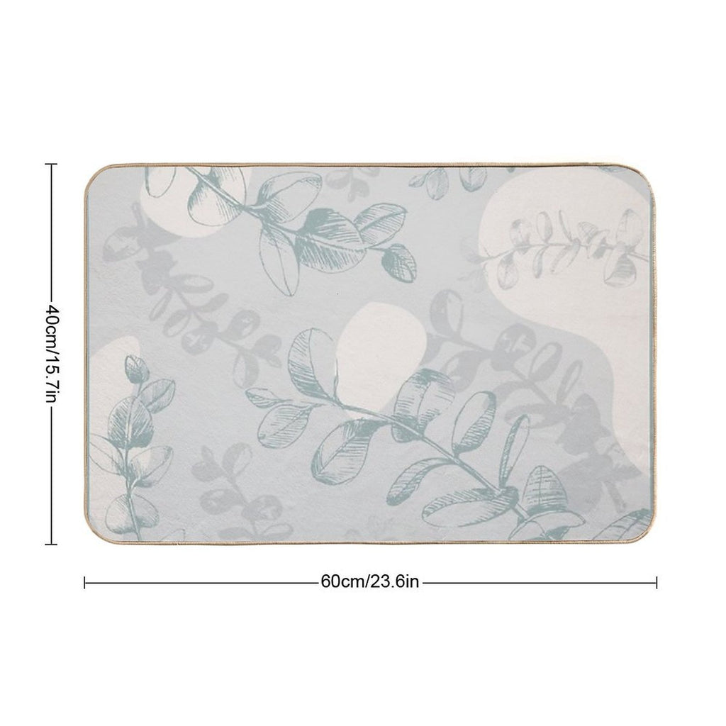 Abstract Eucalyptus  Long-Lasting Bath Mat