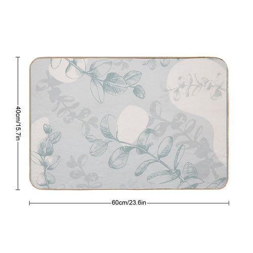 Abstract Eucalyptus  Long-Lasting Bath Mat