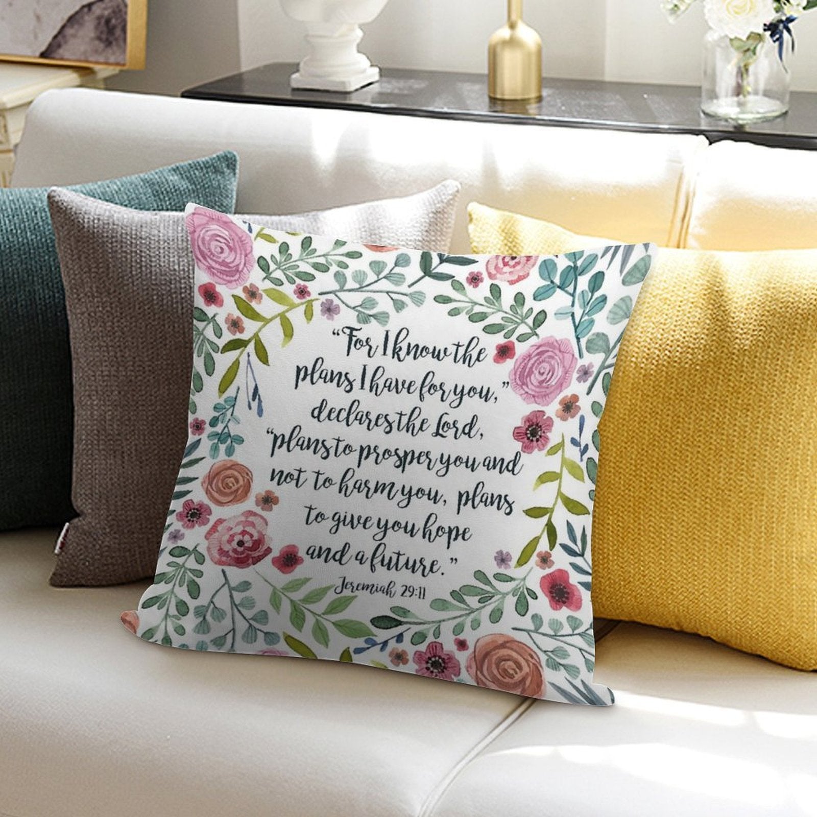 Jeremiah 2911 Soft Fade-Resistant Throw Pillow