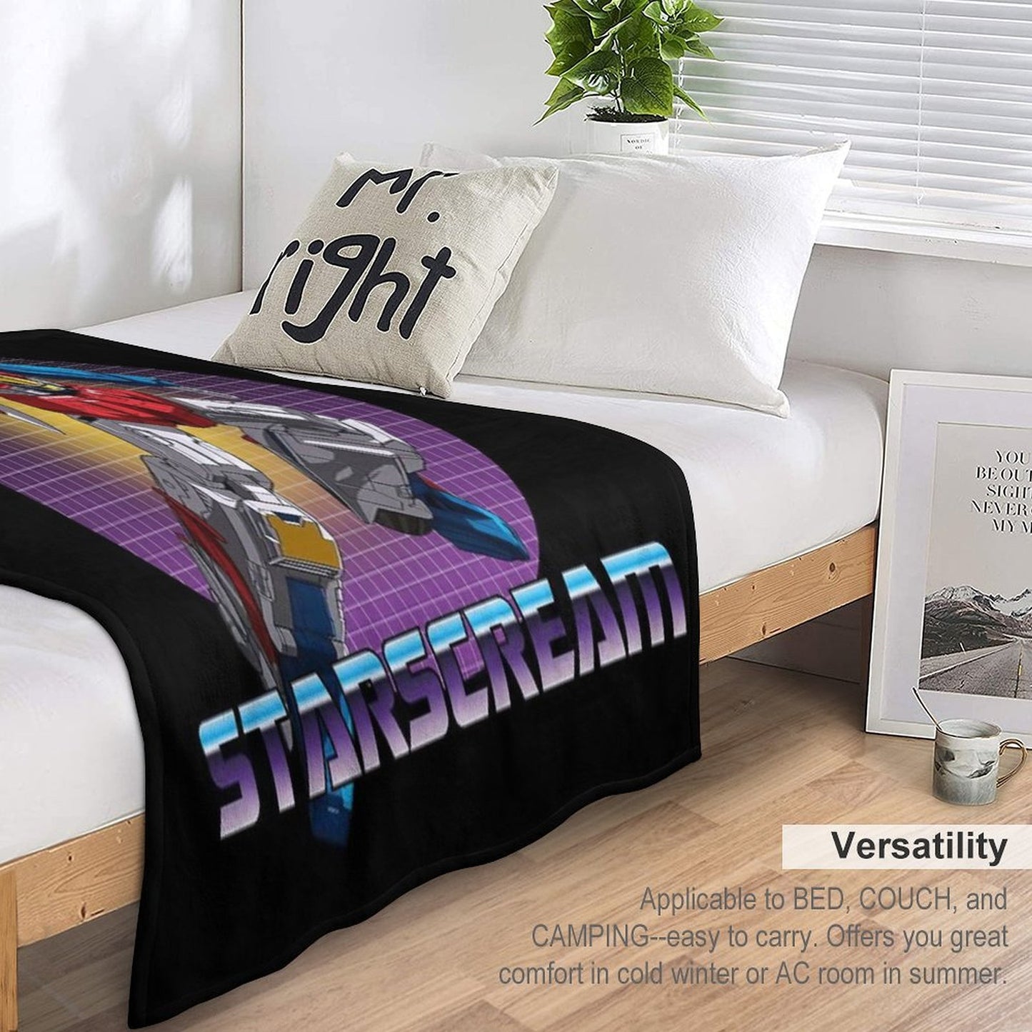 ⭐Starscream Decepticon Transformer G1 V2⭐ Eco-conscious Throw Blanket