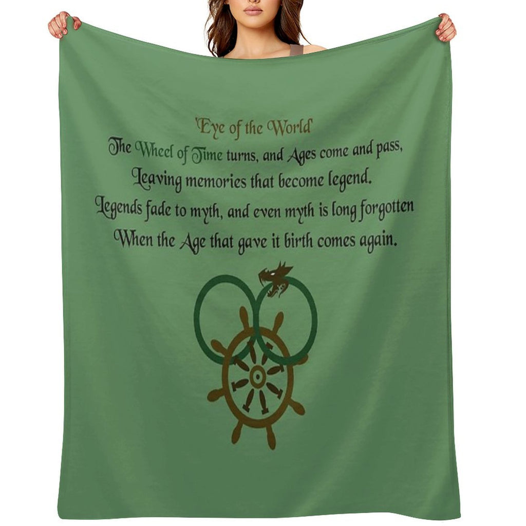 Thus Spins The Wheel of Time Easy Care Throw Blanket