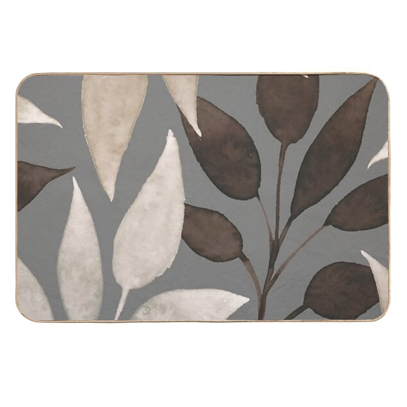 Leaves Design.  Multi-Purpose Bath Mat