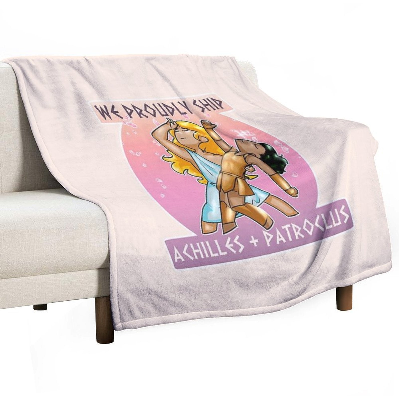 Achilles + Patroclus Plush Throw Blanket