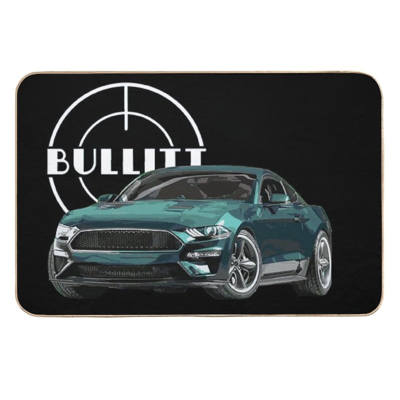 Bullitt Mustang GT 5.0L V8 Classic Steve Mcqueen Muscle Car  Slip-Resistant Bath Mat