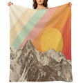 Mountainscape #1 Travel-friendly Throw Blanket