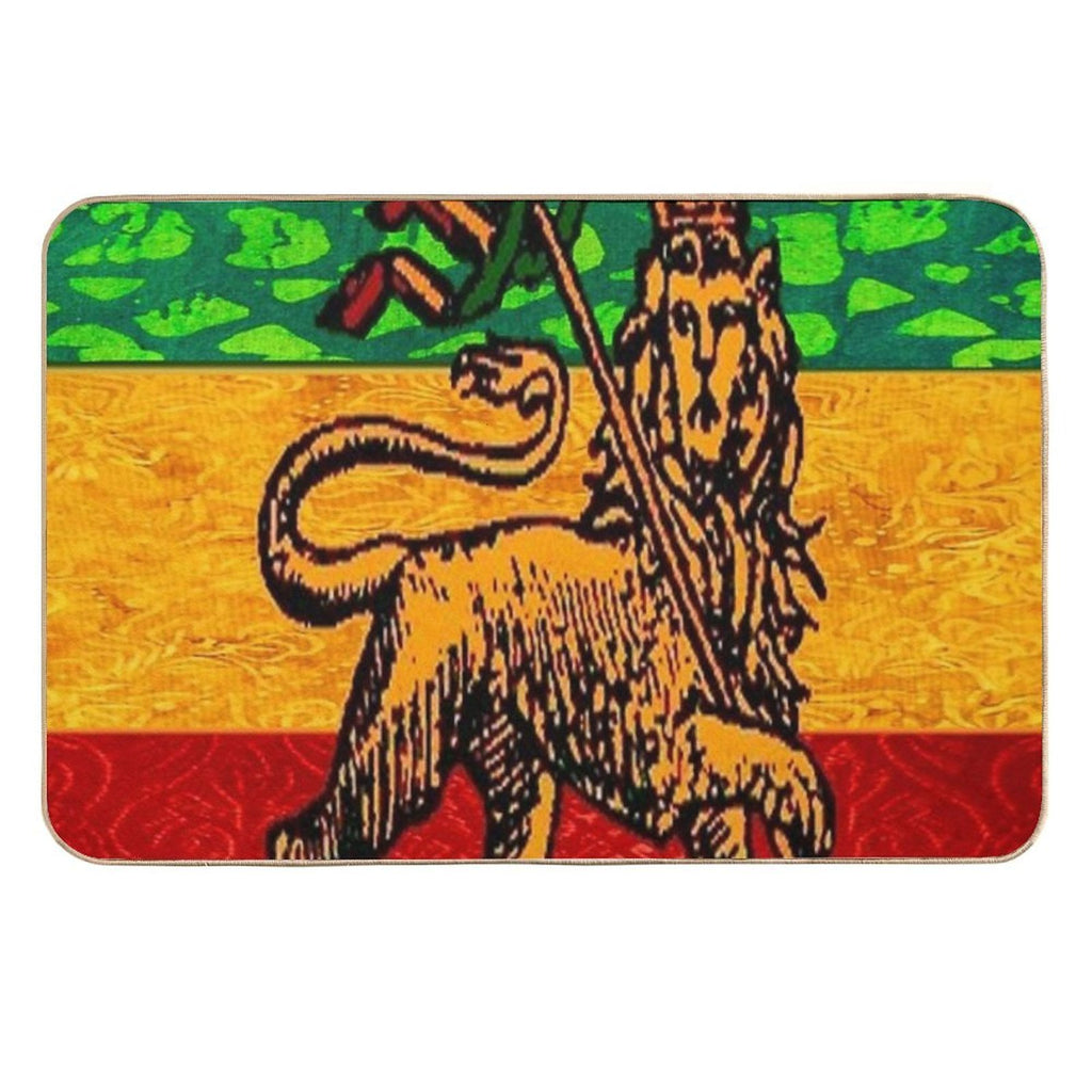 Rasta Lion of Judah Flag  Slip-Resistant Bath Mat