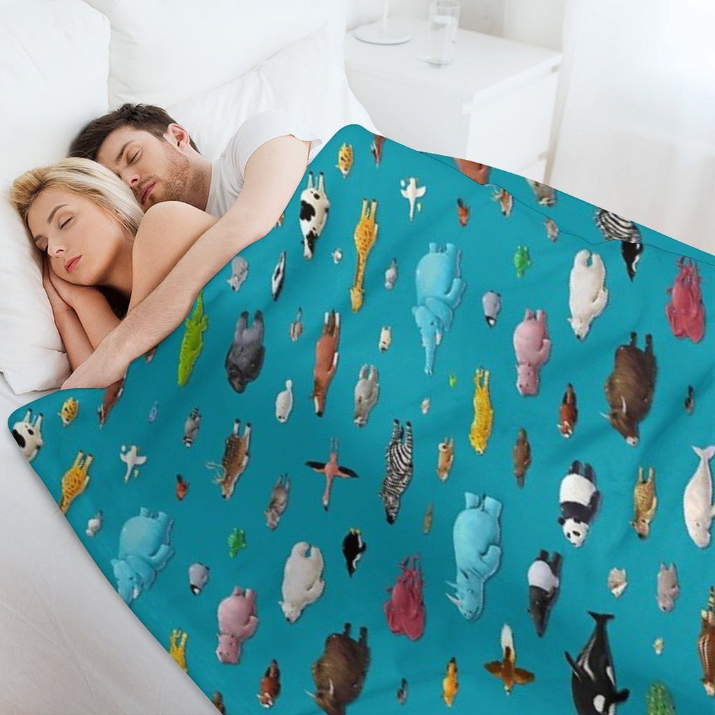 Sleeping Animals Machine-washable Throw Blanket