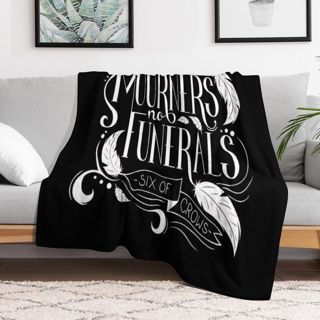 No Mourners. No Funerals Typography Comfort Throw Blanket