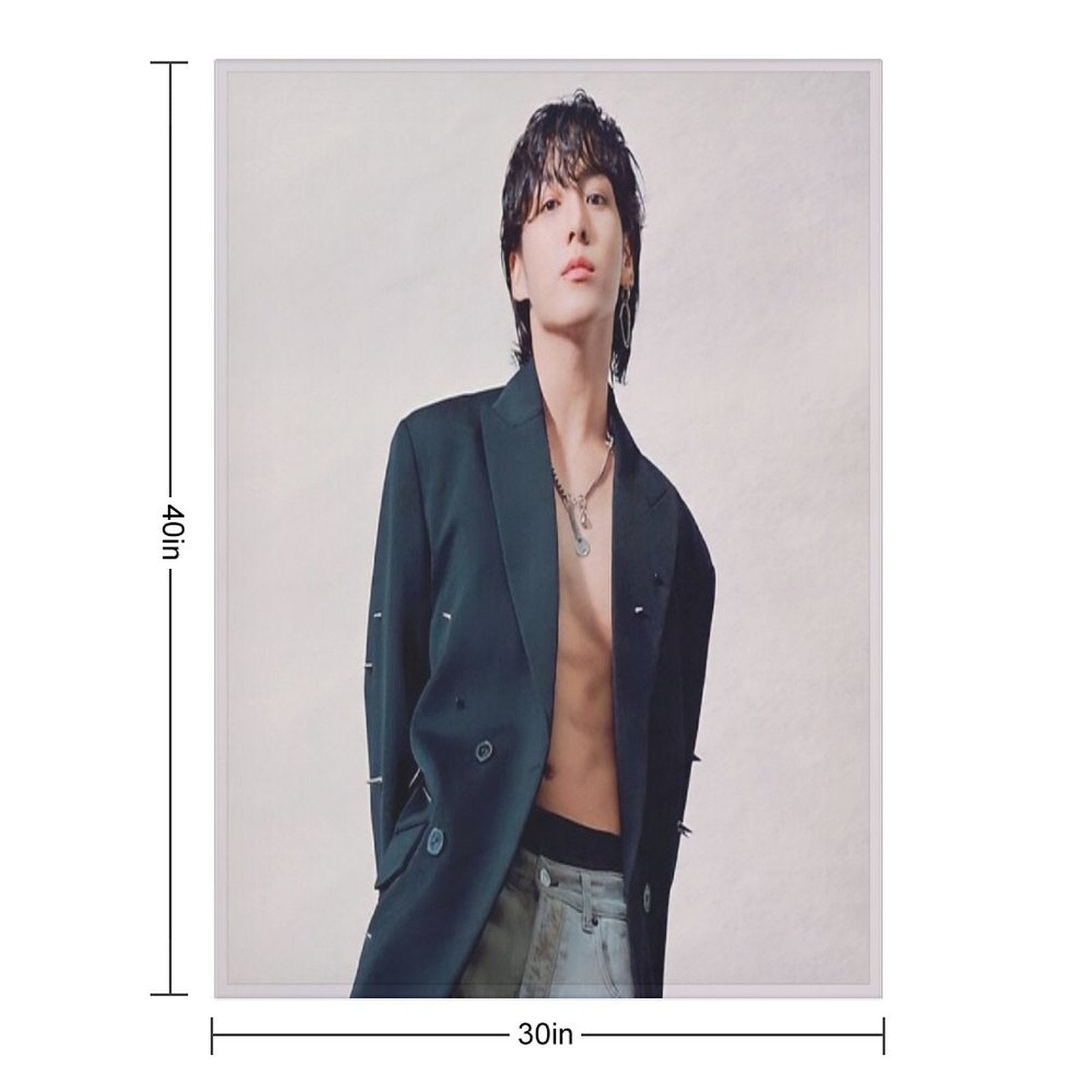 Bts Jungkook Velvety-soft Throw Blanket