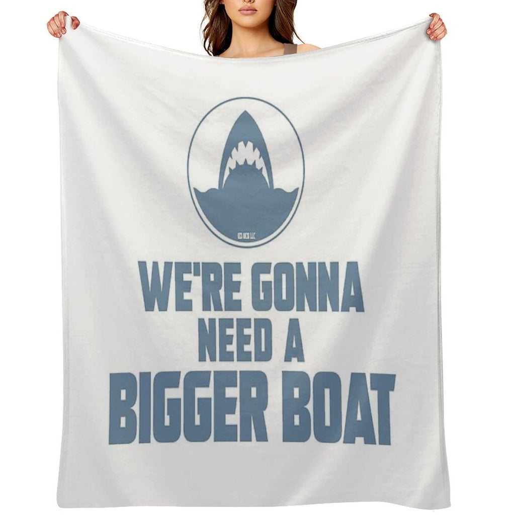 JAWS Movie We`re Gonna Need A Bigger Boat Machine-washable Throw Blanket
