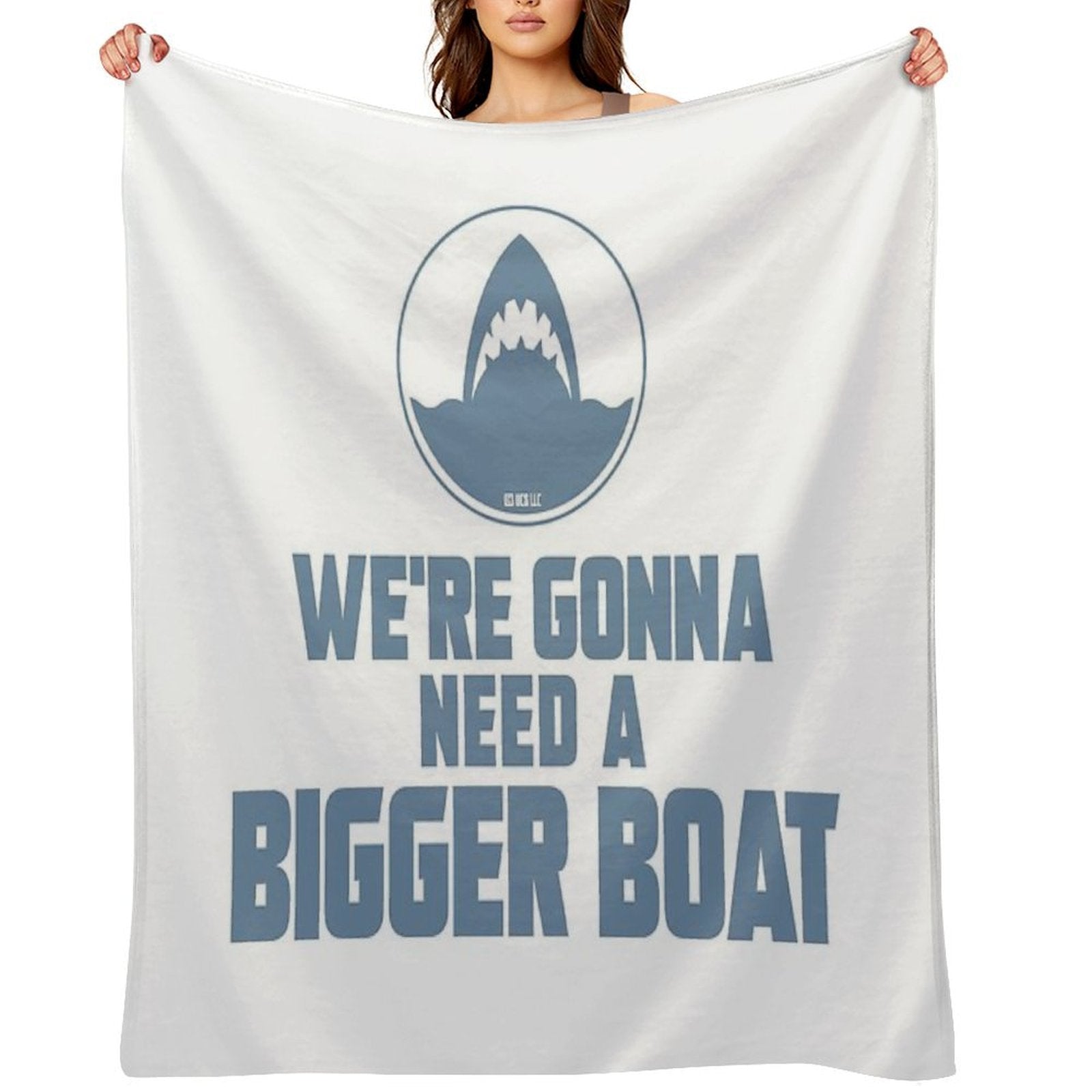 JAWS Movie We`re Gonna Need A Bigger Boat Machine-washable Throw Blanket