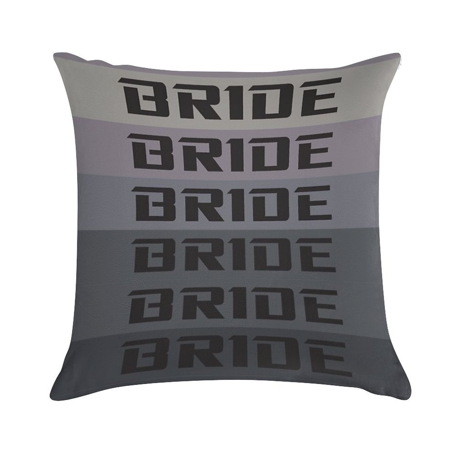 BRIDE JDM MATERIAL Soft Hidden Zipper Throw Pillow