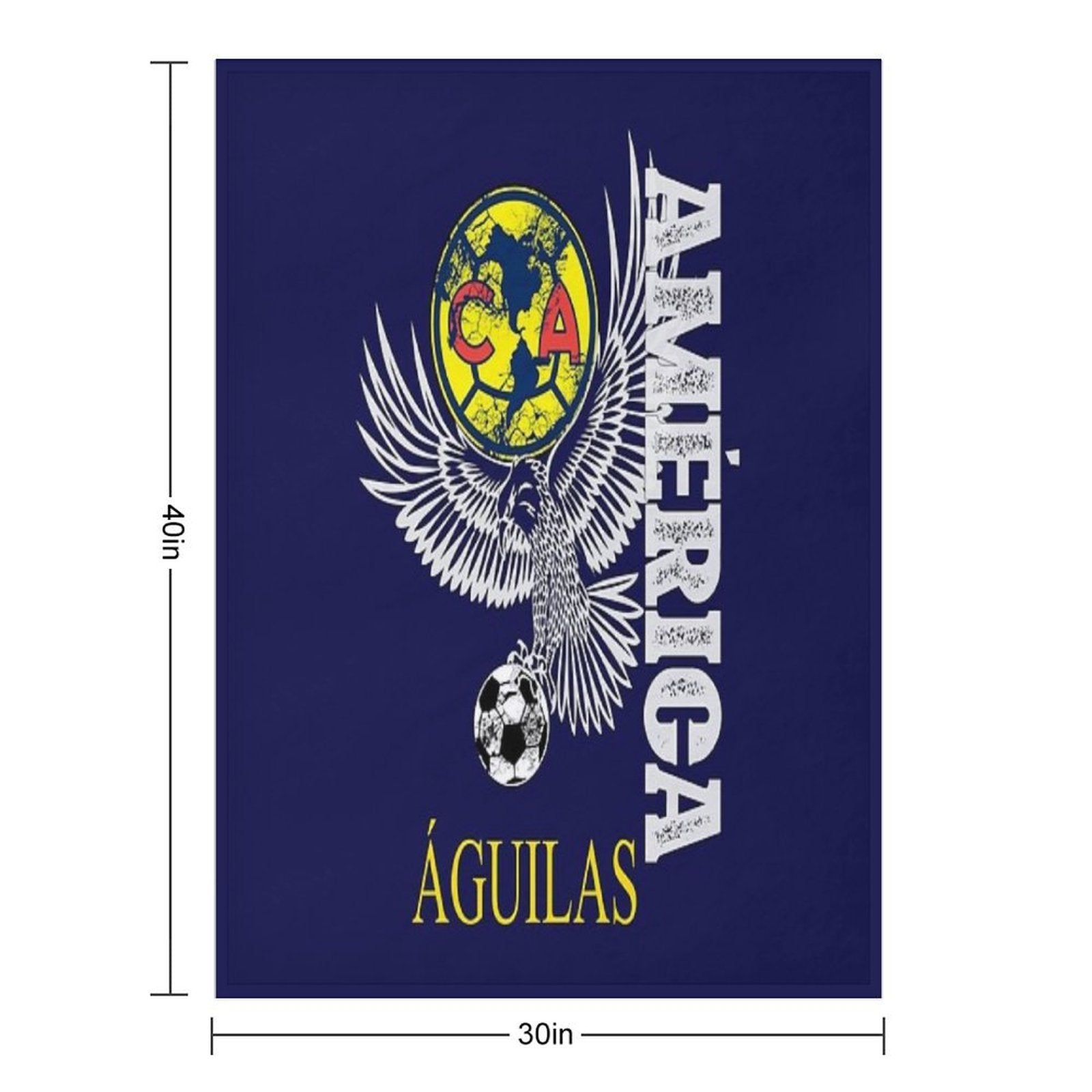Aguilas Del America Playera Futbol Mexicano Liga Mx Multi-functional Throw Blanket