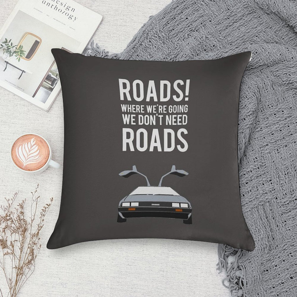 Back to The Future - Roads Soft Gift Ready Throw Pillow
