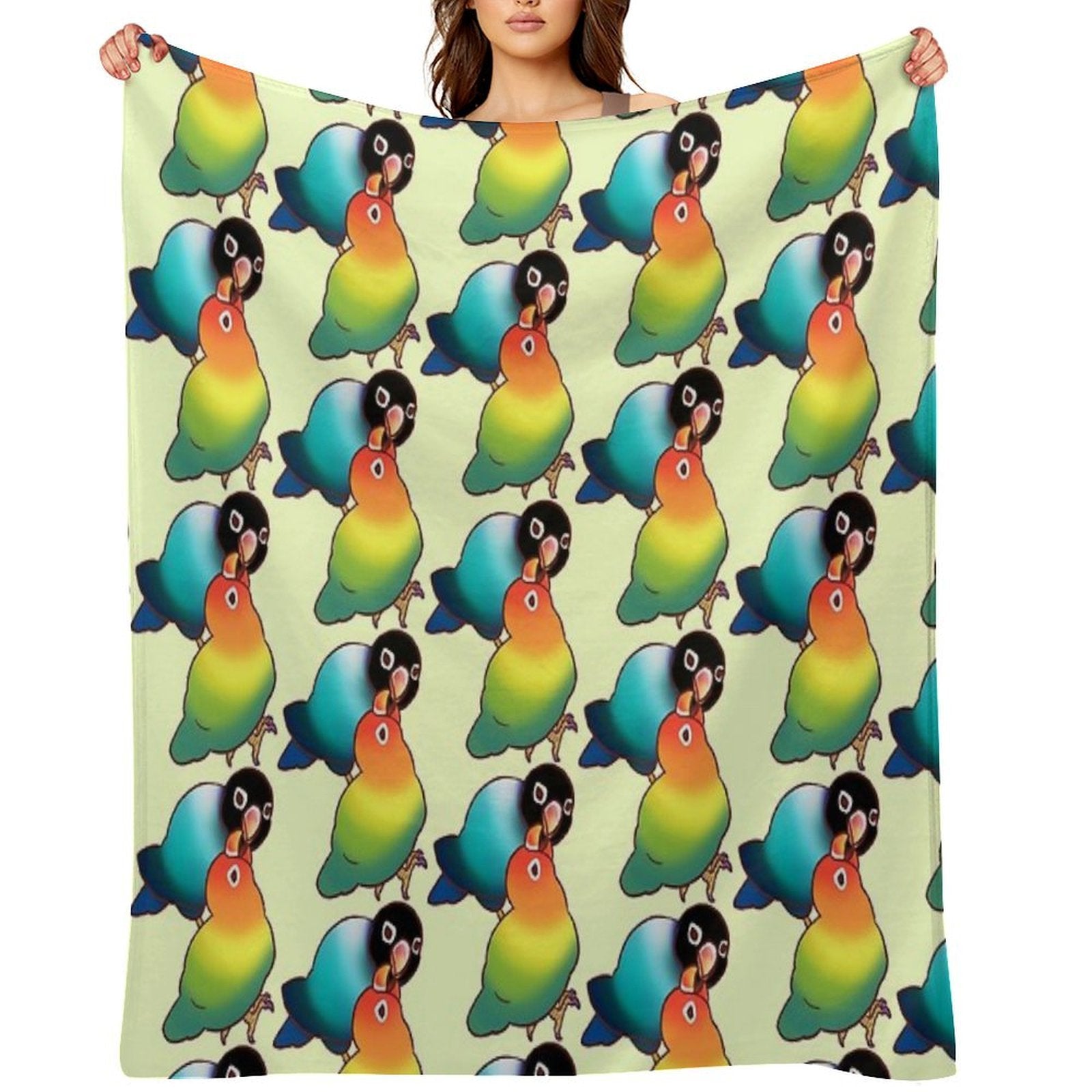 LOVEBIRDS T-SHIRTS Multi-functional Throw Blanket