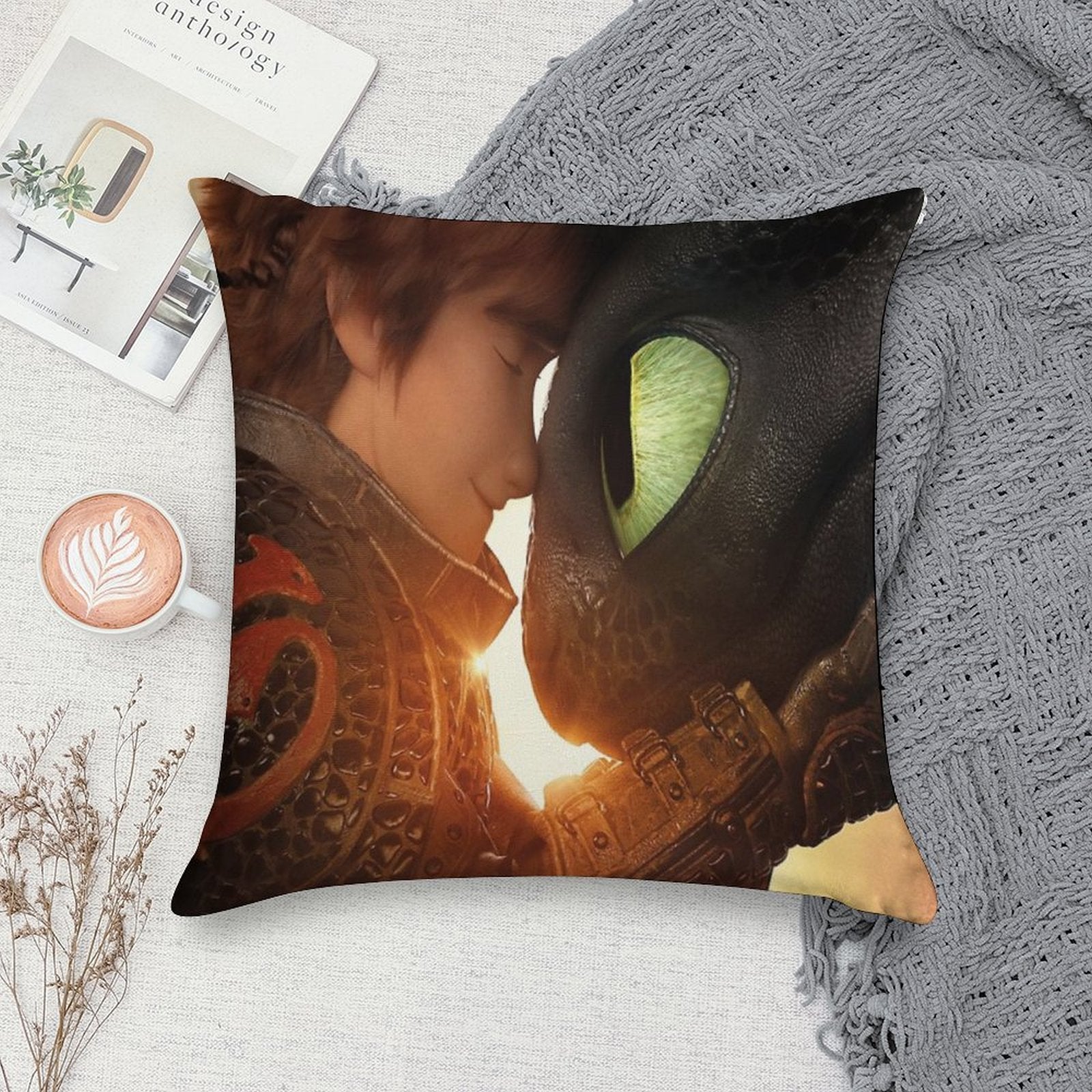 How to Train Your Dragon 3 Soft Decorative Cover Throw Pillow