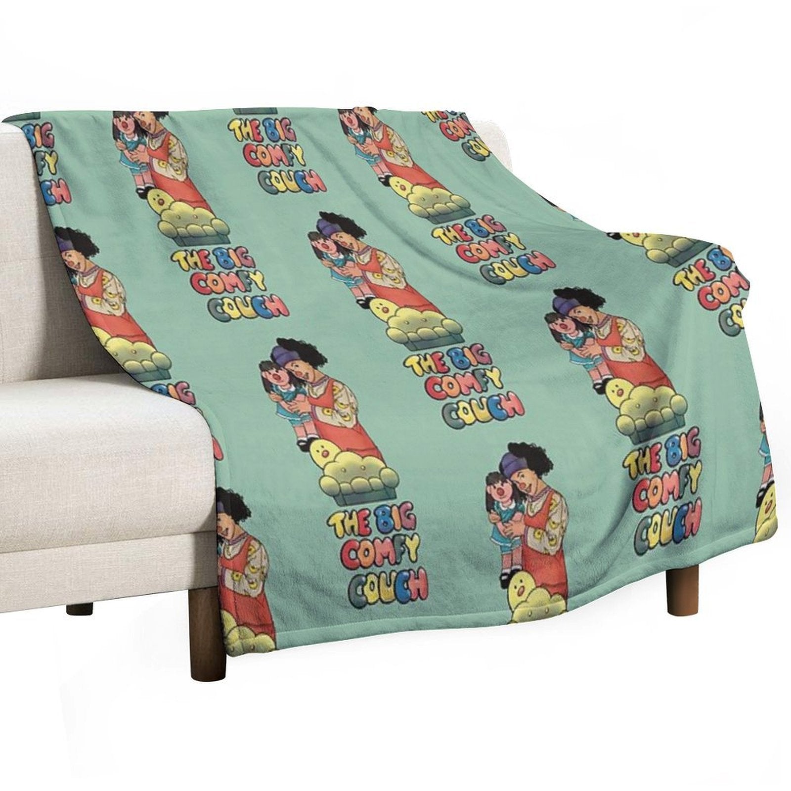 Loonette And Molly (The Big Comfy Couch) Machine-washable Throw Blanket