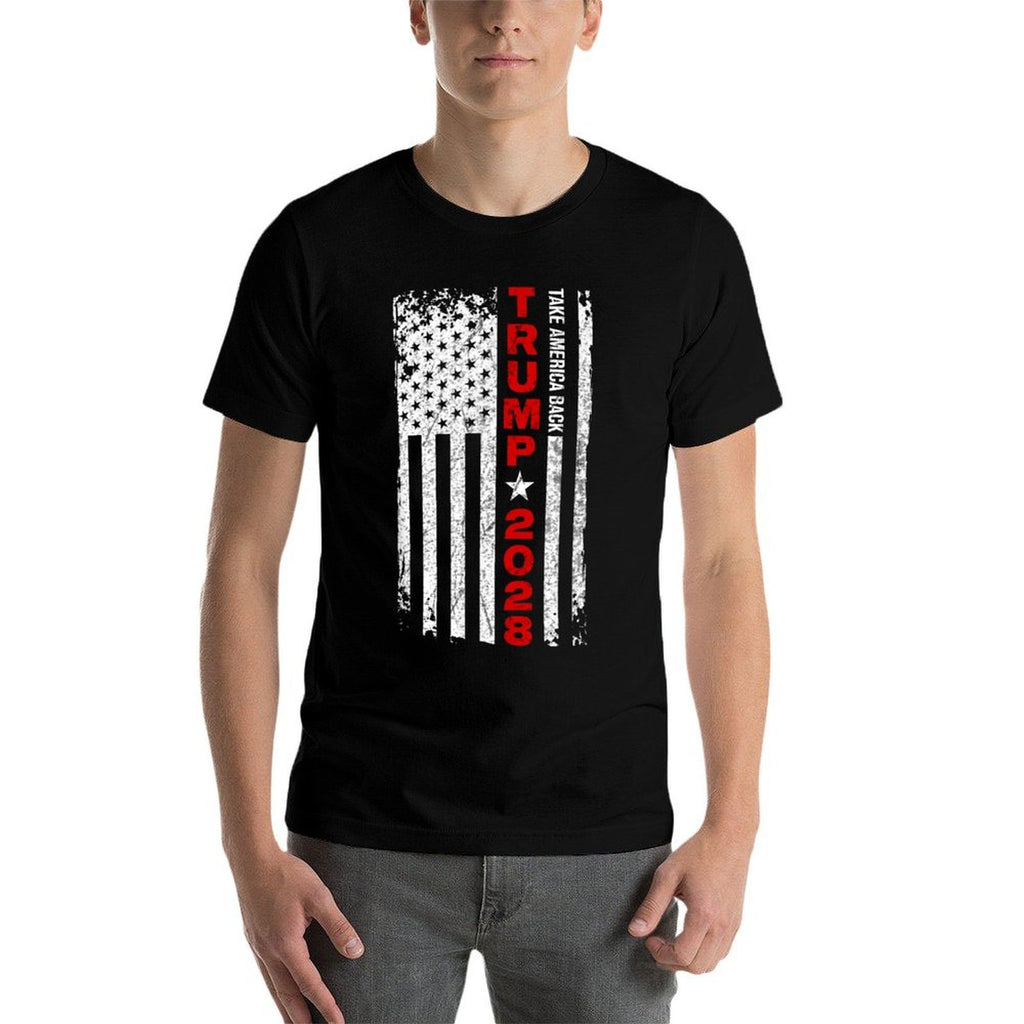 Donald Trump 2028 Take America Back Election American  Fade-proof Color T-Shirt
