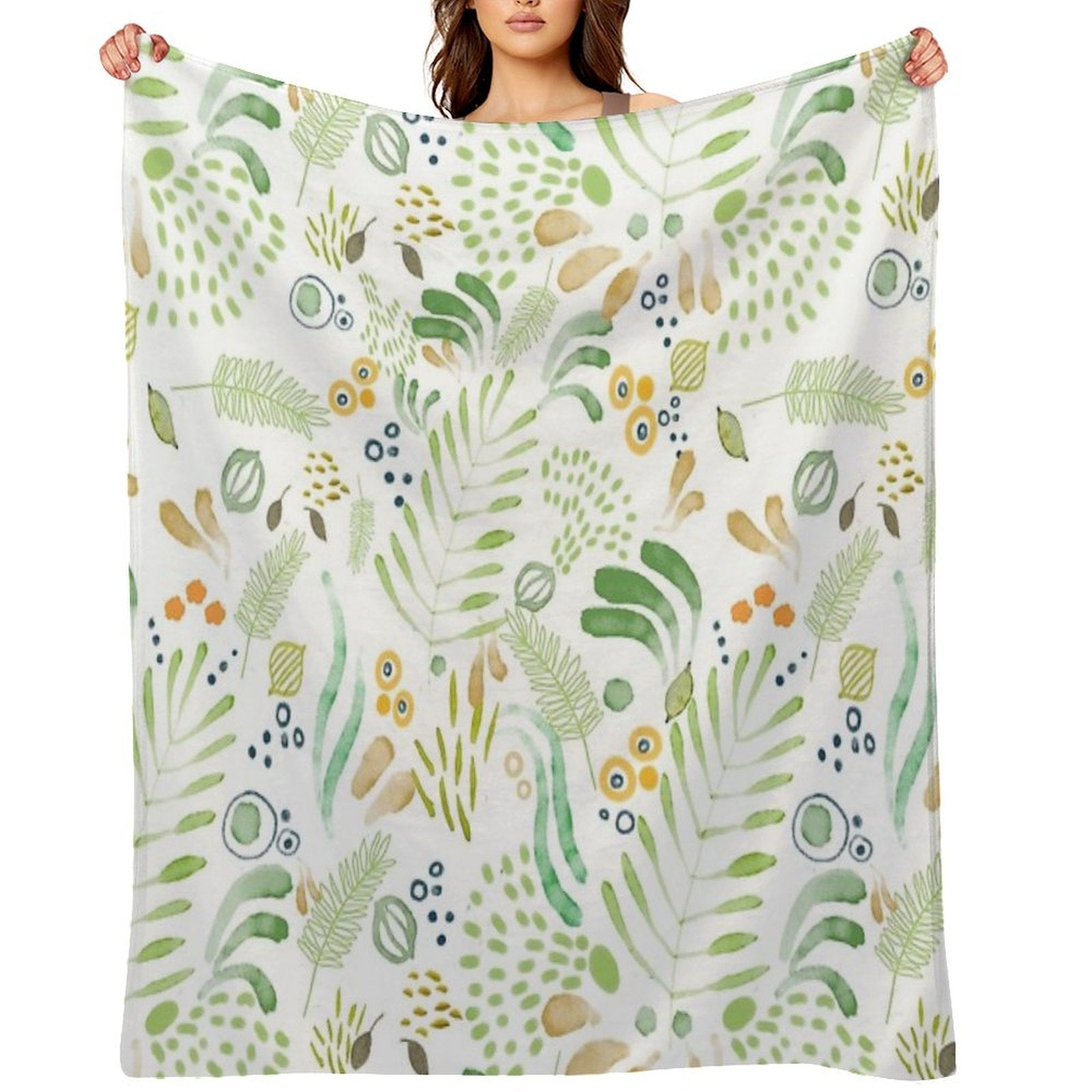 Lovely Green Quick-dry Throw Blanket