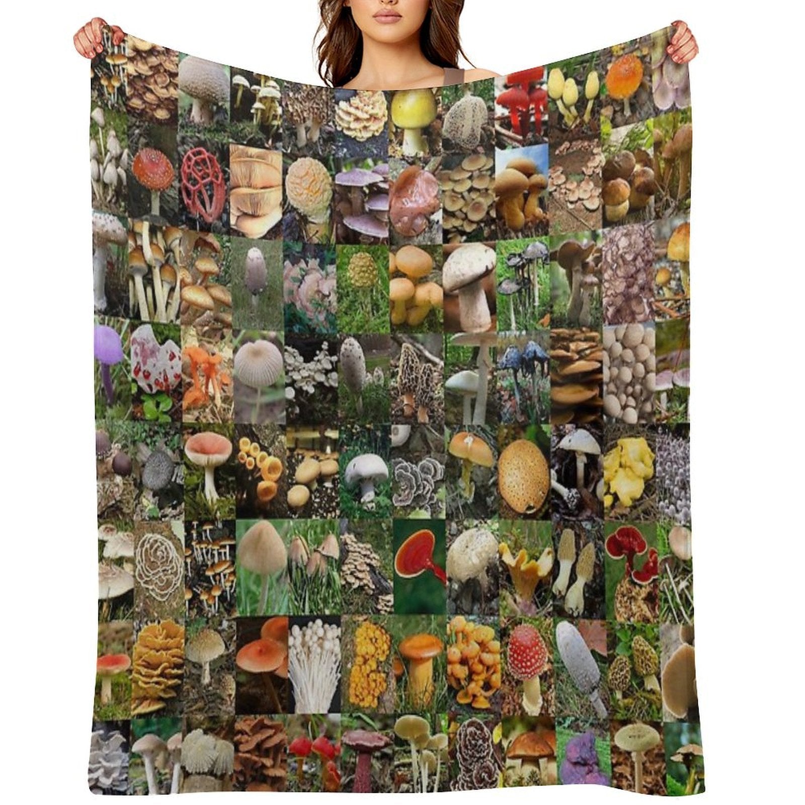 Mushrooms Premium Throw Blanket