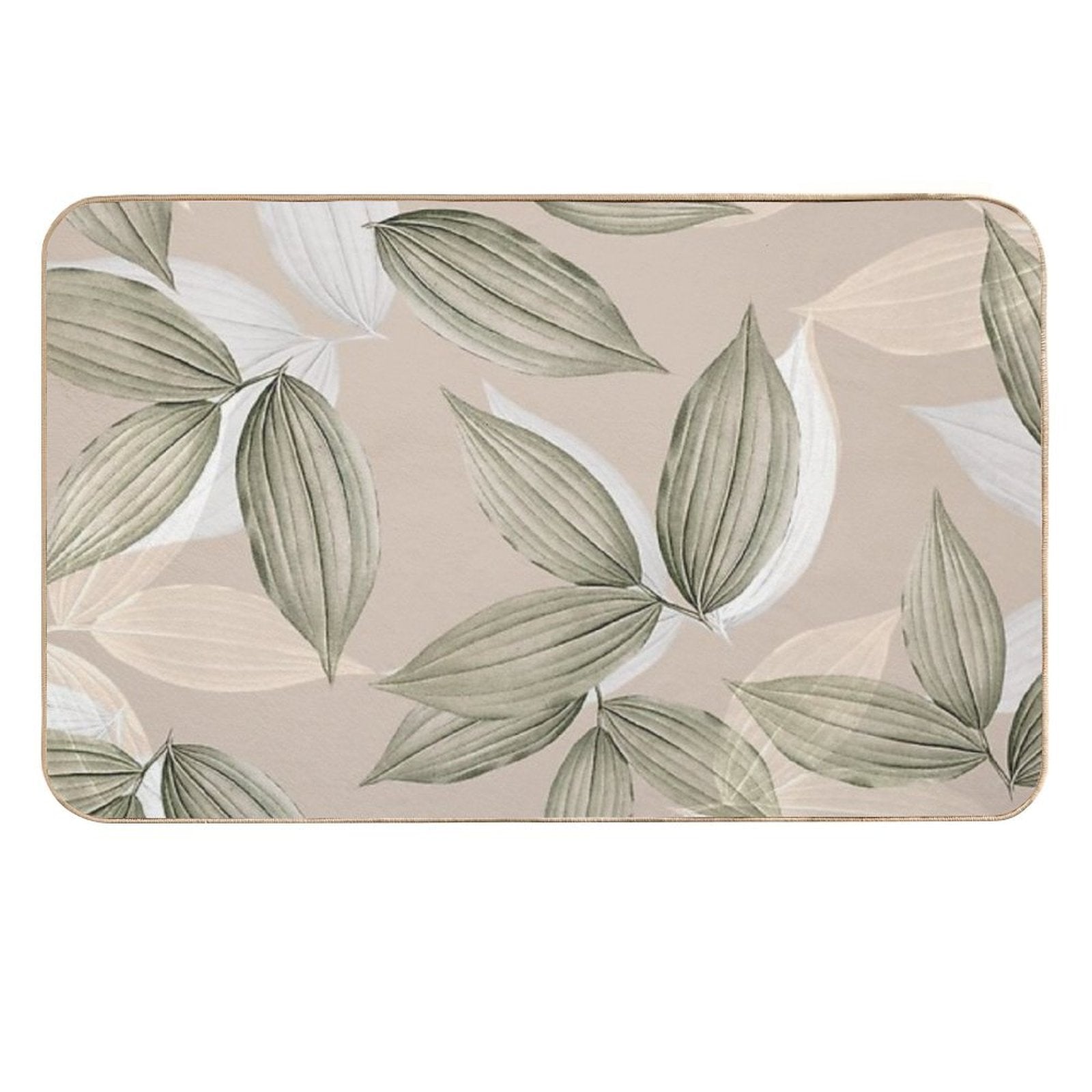 Tropical Leaves  Odorless Bath Mat