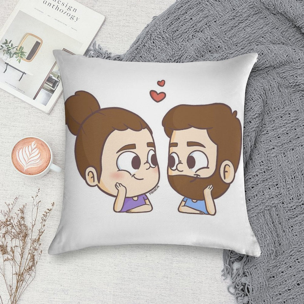 Together - Pibubear Soft Washable Throw Pillow