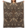 William Morris - Strawberry Thief Easy Care Throw Blanket