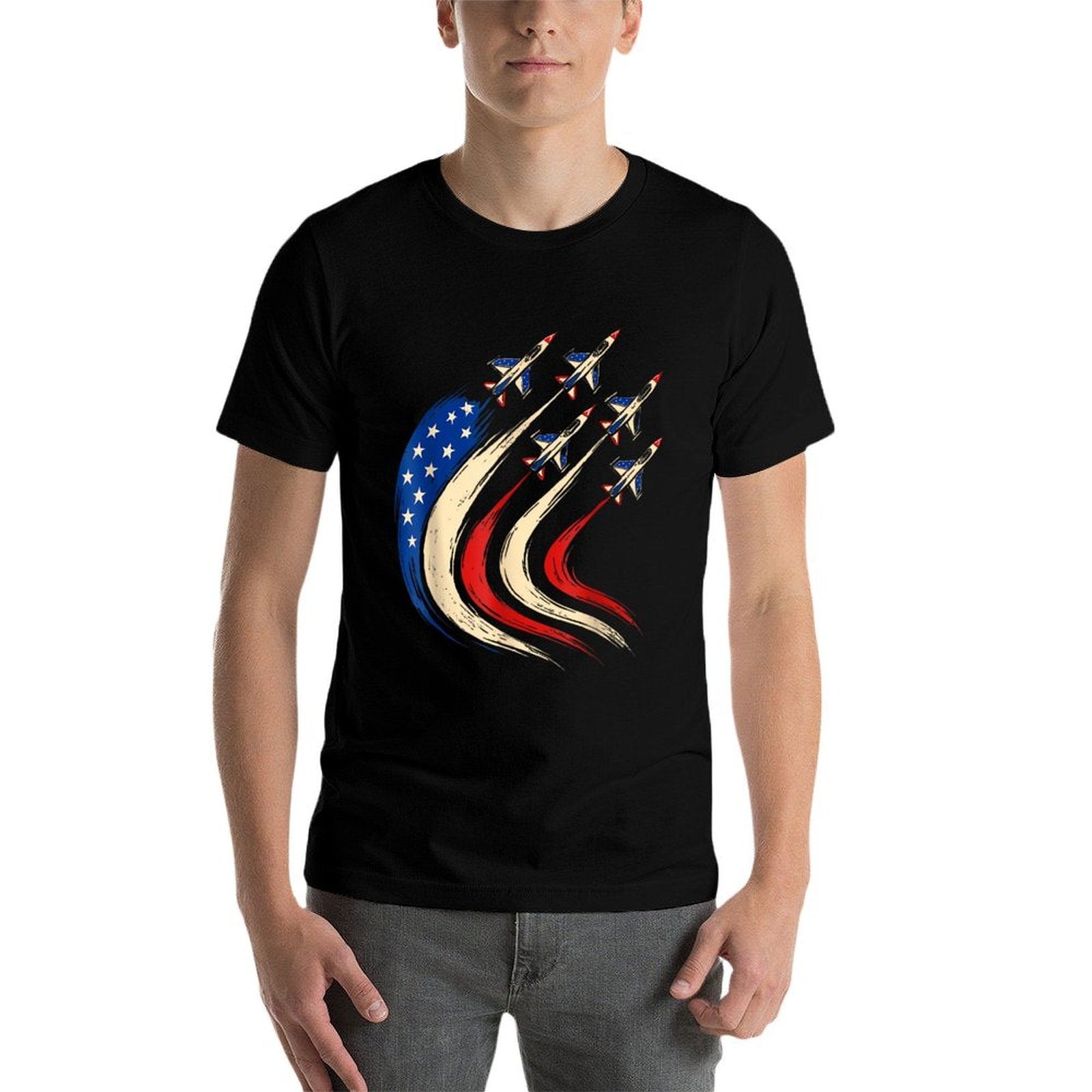 Patriotic Usa Jets Boys 4Th Of July Comfortable T-Shirt
