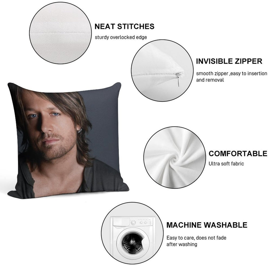 Keith Urban Tour Date Lovh3 Soft High-Density Material Throw Pillow