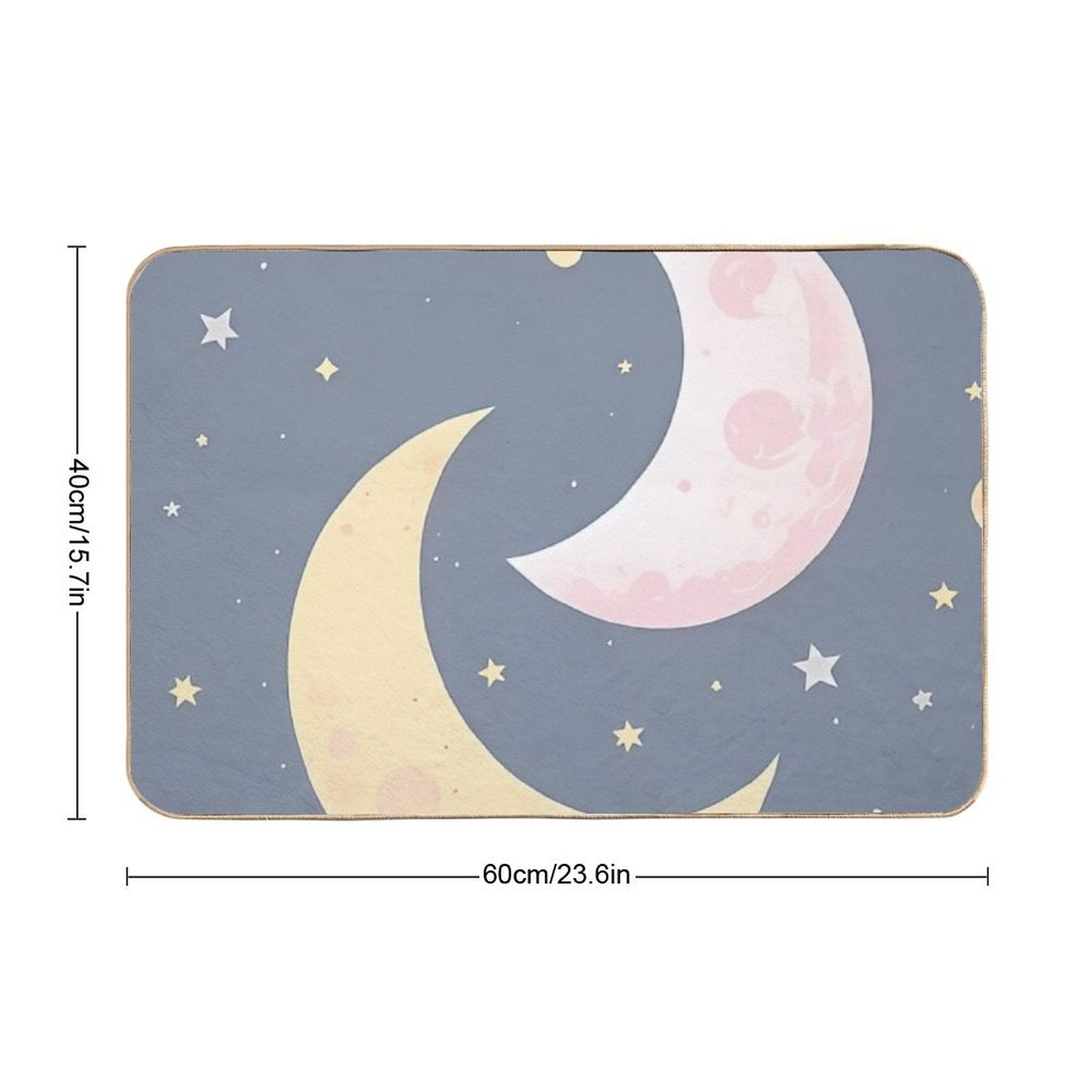 Cute Moon Vector- Ramadan  Dirt-Trapping Bath Mat