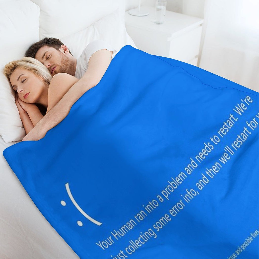 Blue Screen of Death - Human Edition Gift-ready Throw Blanket