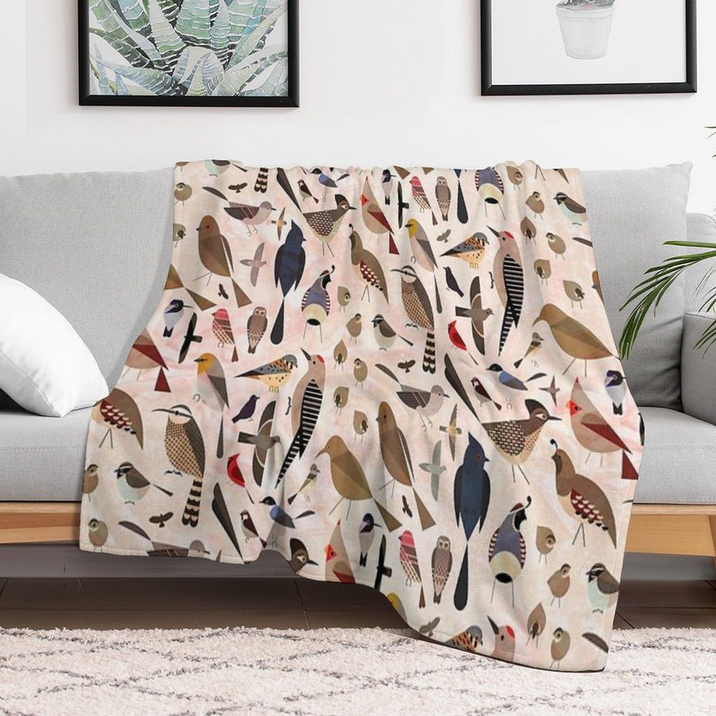 Sonoran Birds Machine-washable Throw Blanket