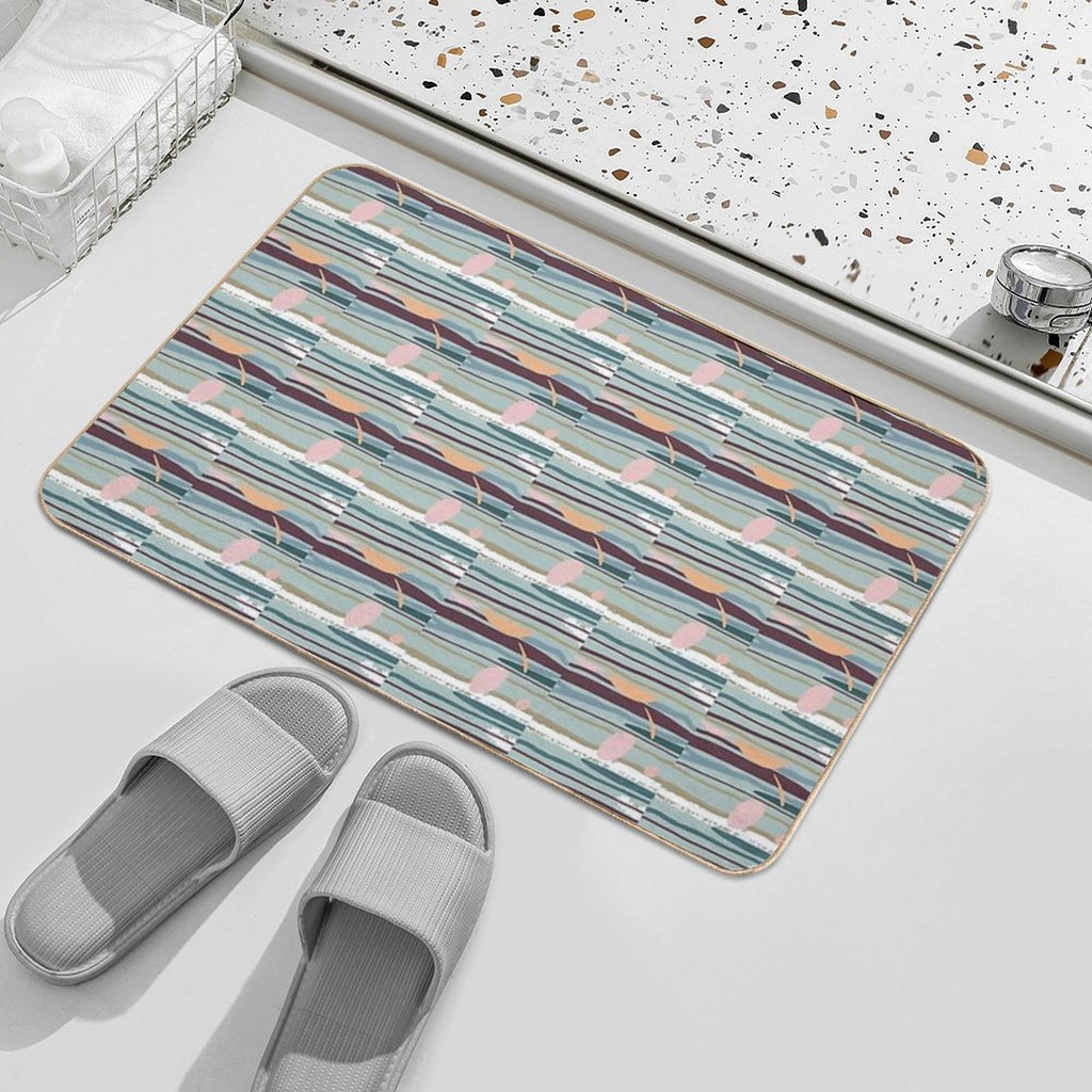 Modern Art Tile  Non-Slip Bath Mat