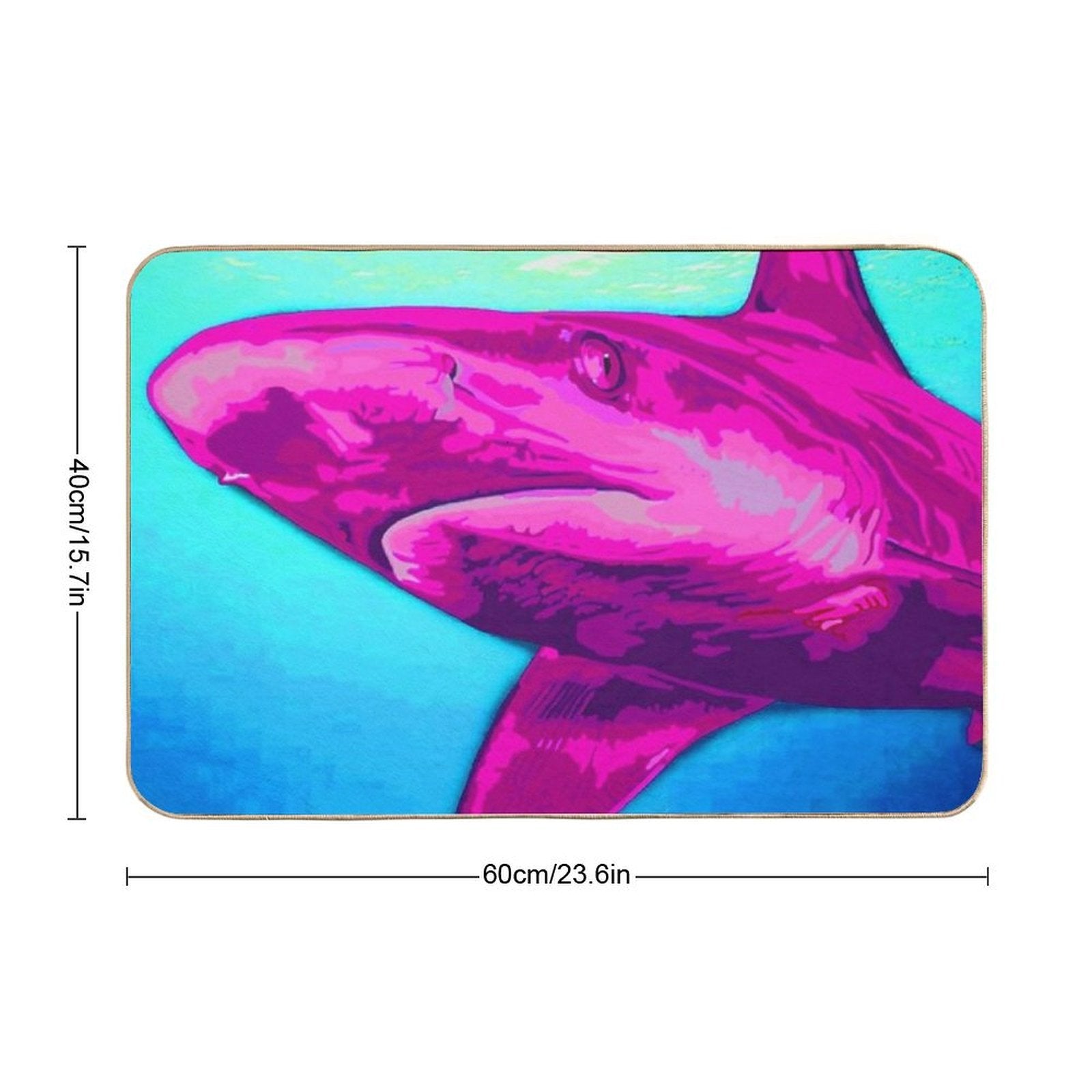 Pink Shark  Dirt-Trapping Bath Mat