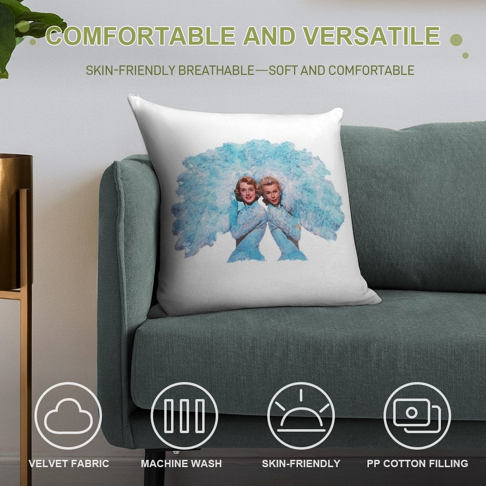 Sisters - Watercolor Soft Gift Ready Throw Pillow