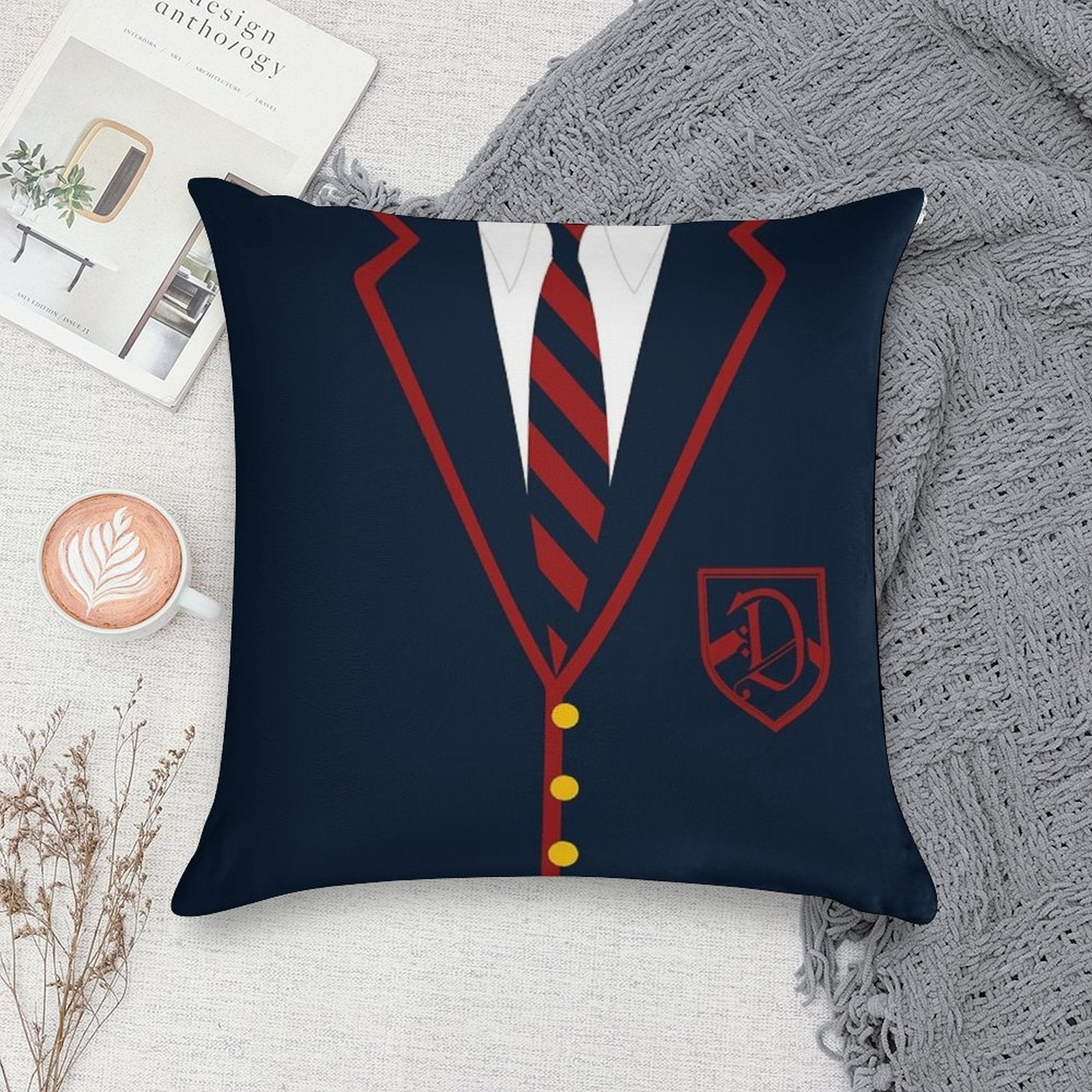 Dalton Academy's The Warblers Soft Hidden Zipper Throw Pillow
