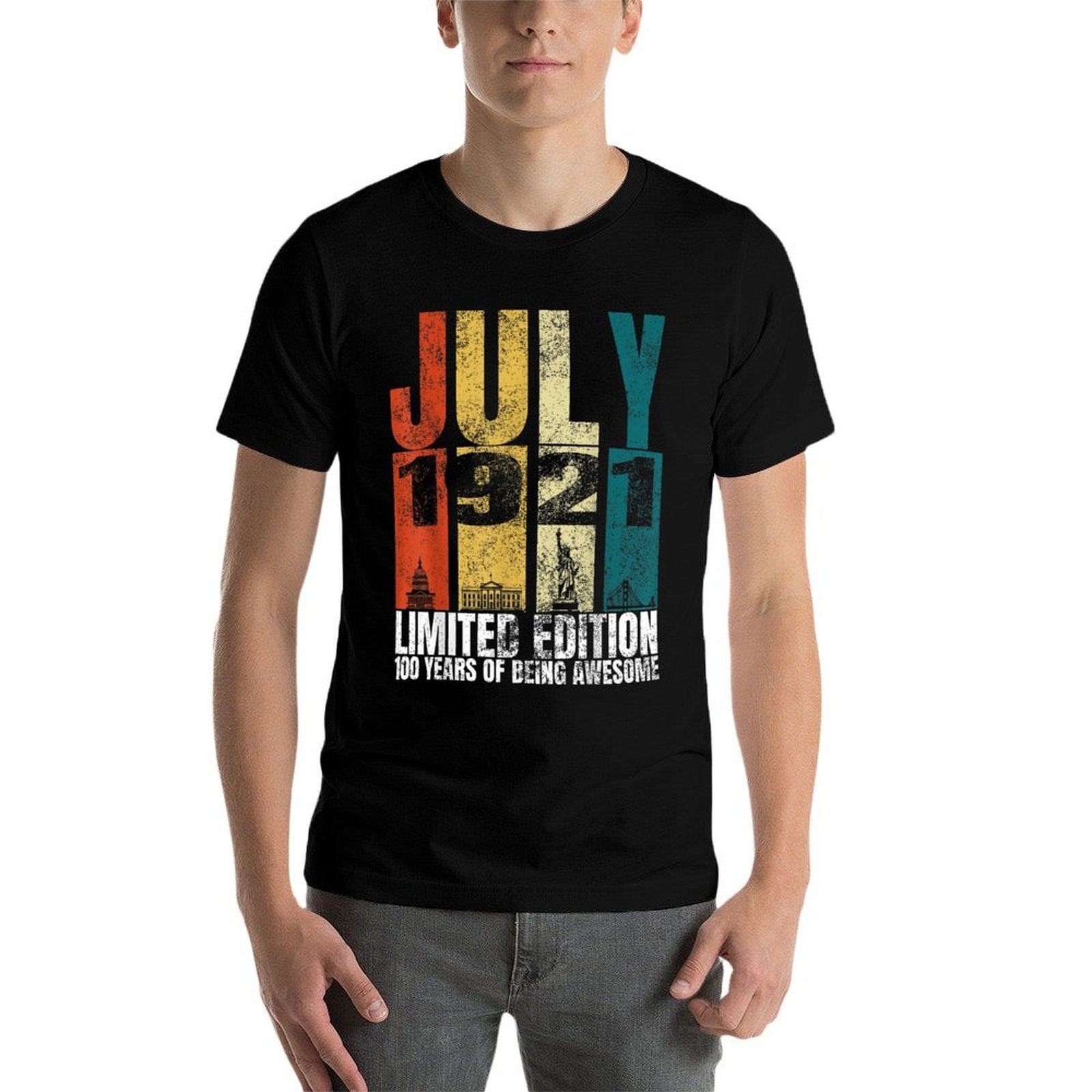 Vintage July 1921 Bday Costume 100 Years Old 100th Birthday  Graphic-printed T-Shirt
