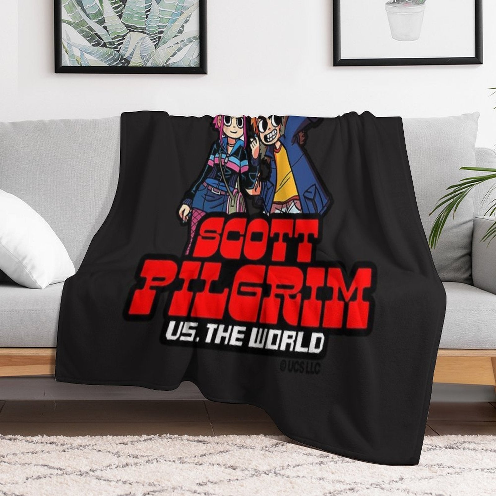 Scott Pilgrim Vs The World Cartoonish. Birthday Party Gifts. Officially Licensed Merch. All-season Throw Blanket