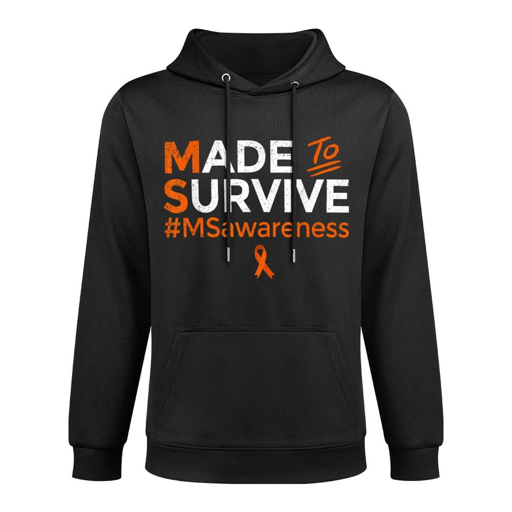 Made to Survive Multiple Sclerosis MS Awareness Month Ribbon All-Day Comfort Hoodie