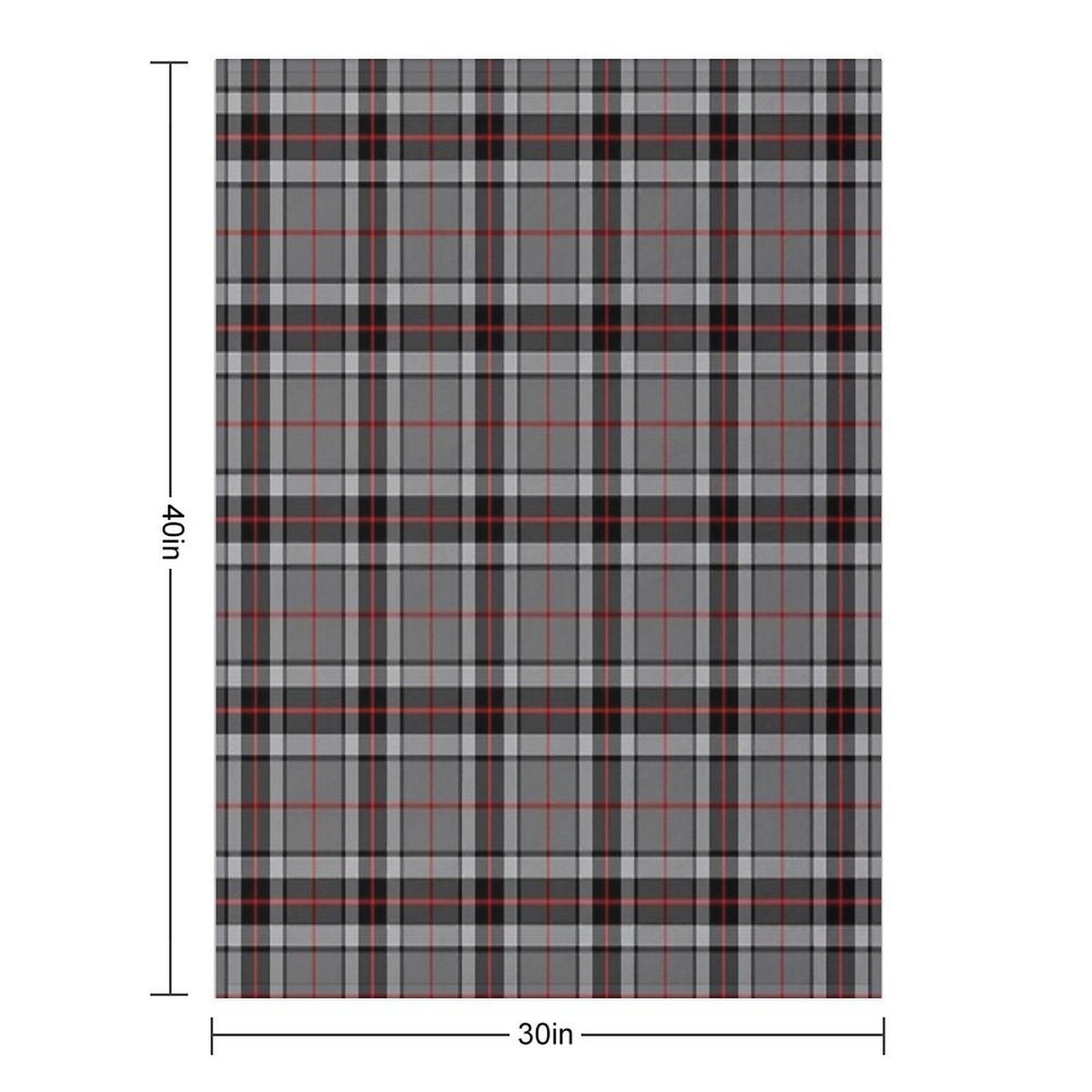 Thompson Grey Tartan  Clan Thomson  Cute Tartan Plush Throw Blanket
