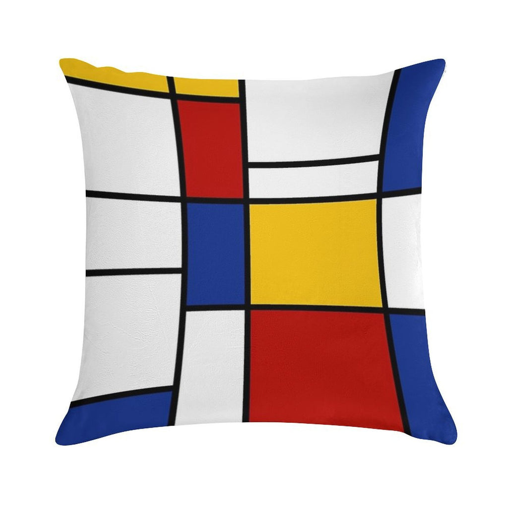 De Stijl #2 (Mondrian Inspired) Soft Gift Ready Throw Pillow