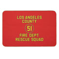 Emergency Squad 51 Side of Truck Reproduction Logo  Toxin-Free Bath Mat