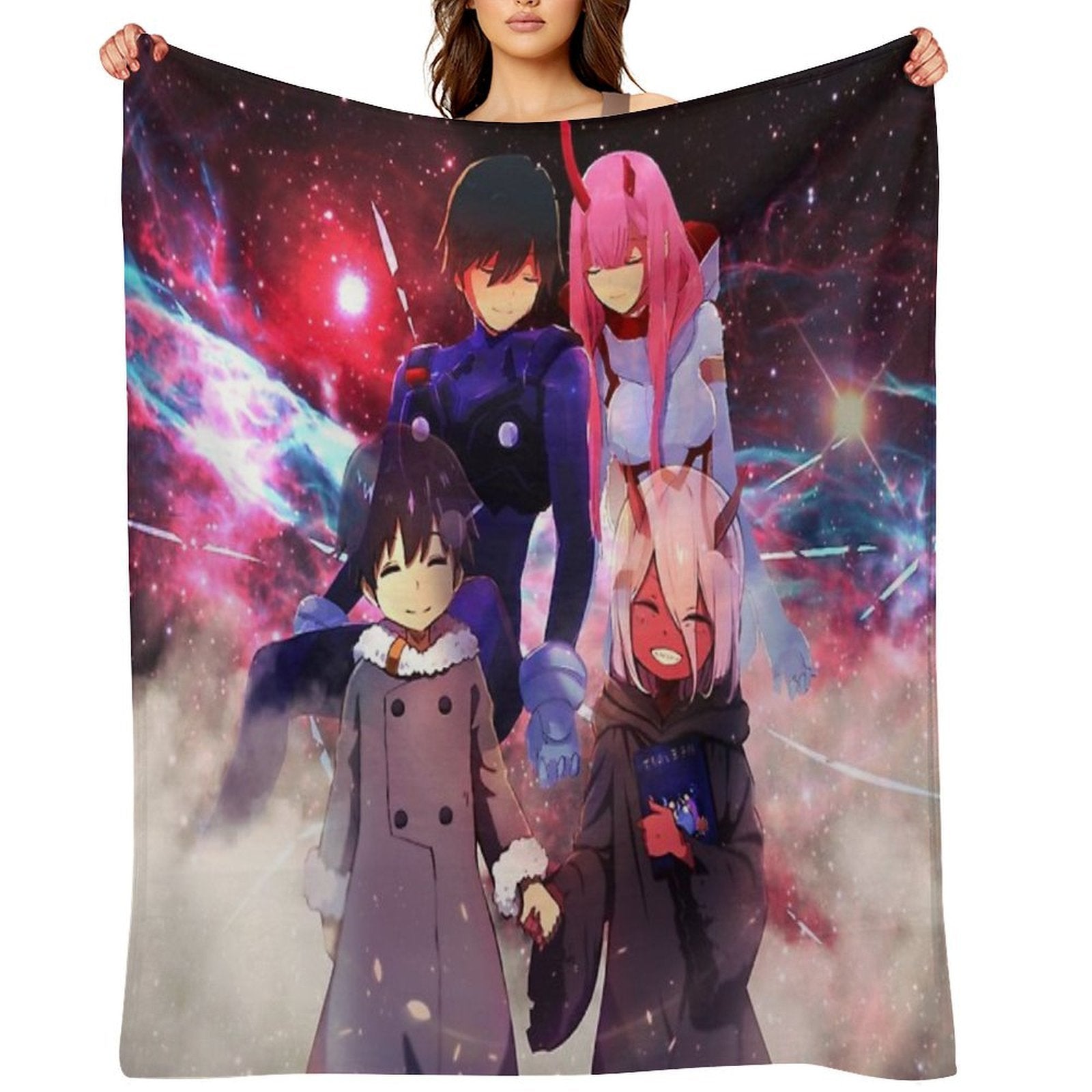 Darling In The FranXX 3 Wrinkle-free Throw Blanket