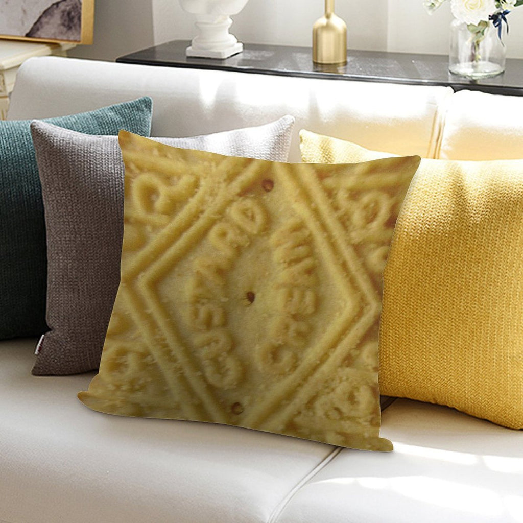 Custard Cream Soft Gift Ready Throw Pillow