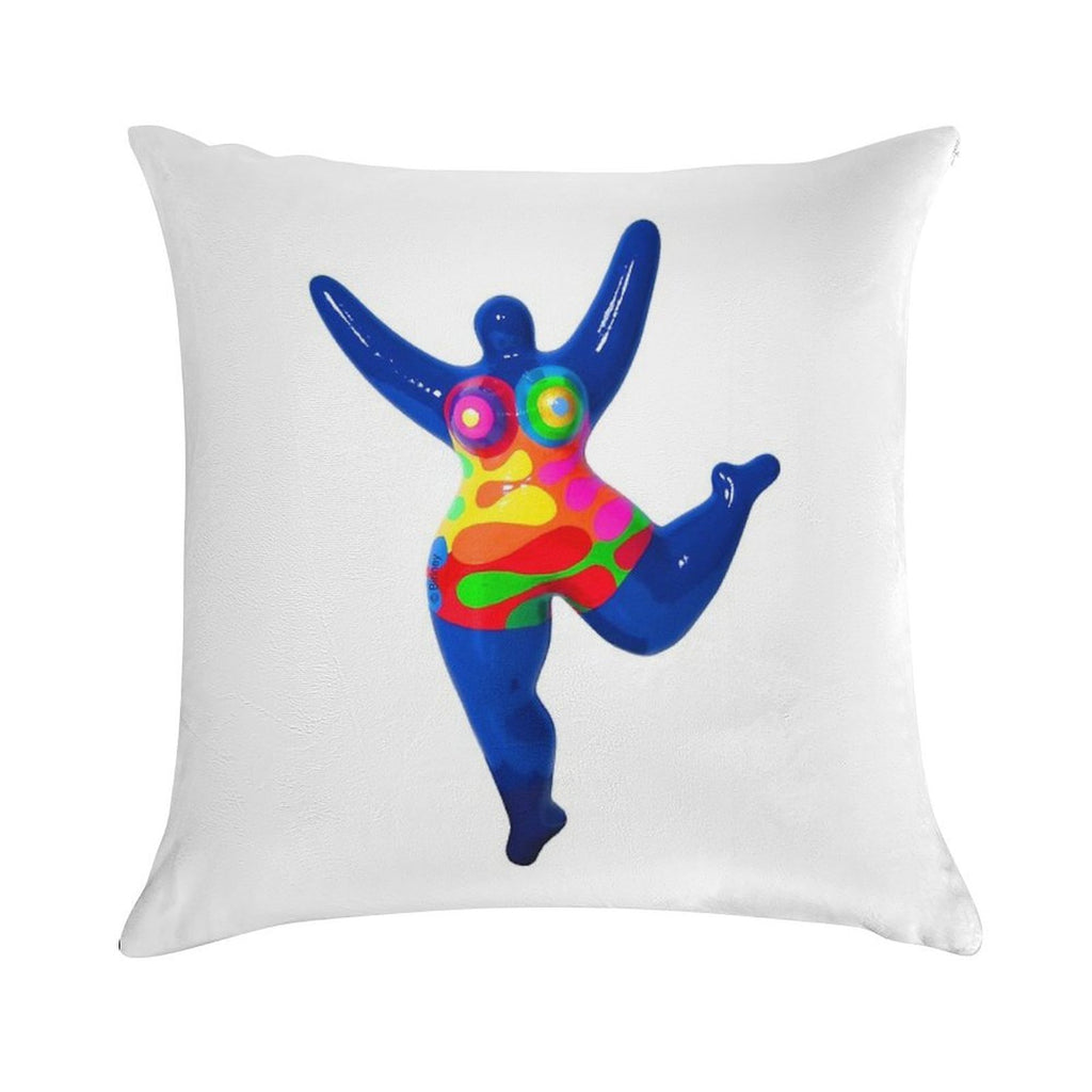 Blue Nana Biriney - Tribute to Niki De Saint Phalle Soft Multiple Sizes Throw Pillow