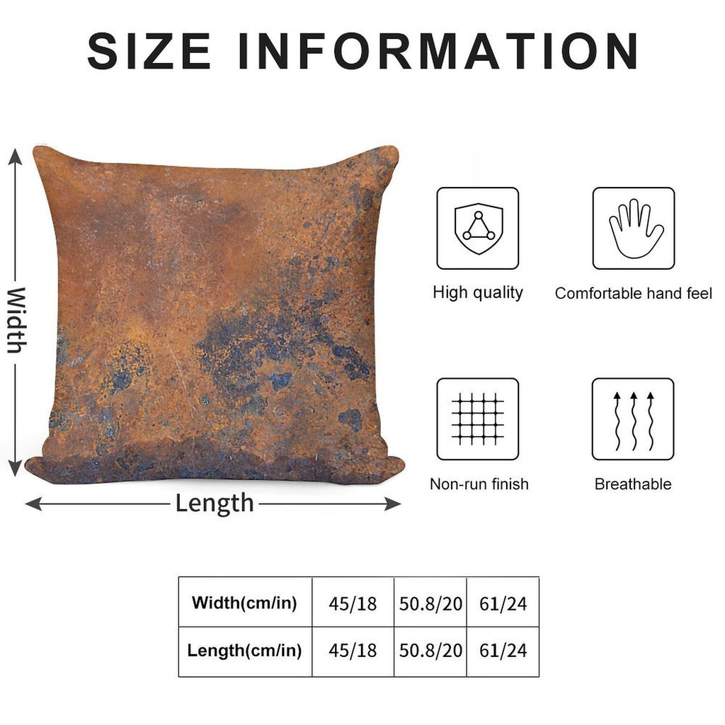 Rust Soft Shrink-Resistant Throw Pillow
