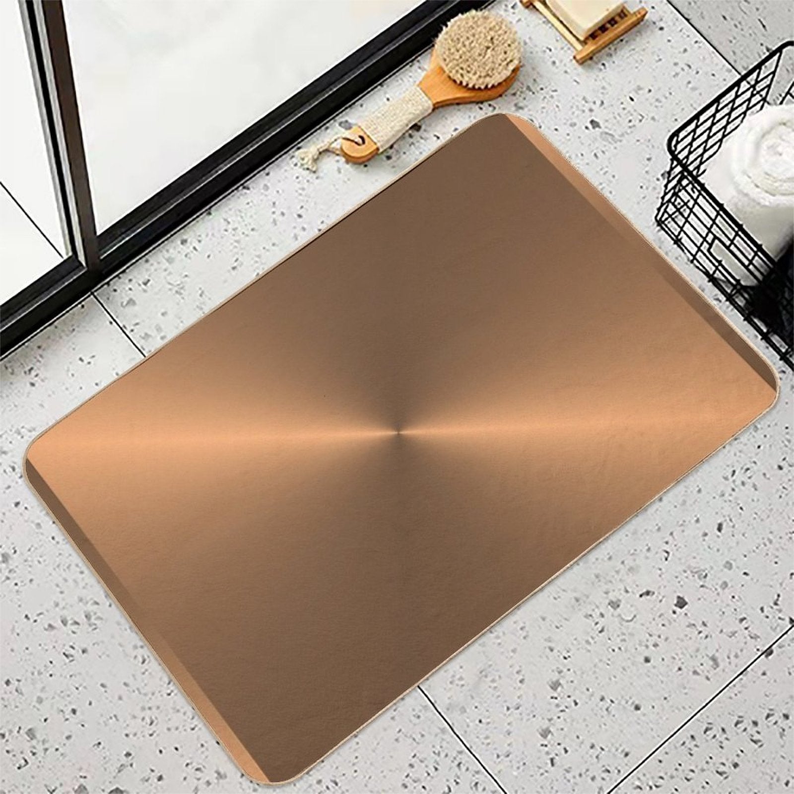 Brushed Copper Illustration  Stain-Proof Bath Mat