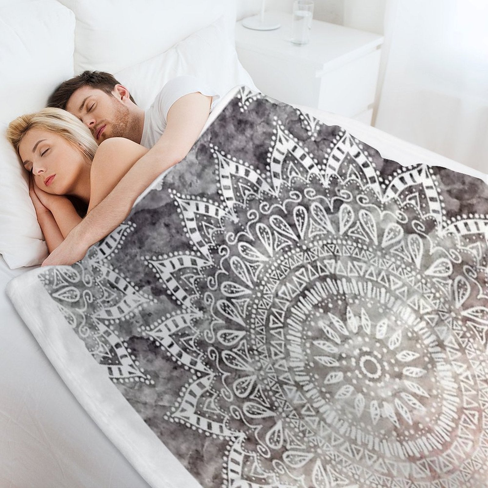 BOHEMIAN HYGGE MANDALA Durable Throw Blanket