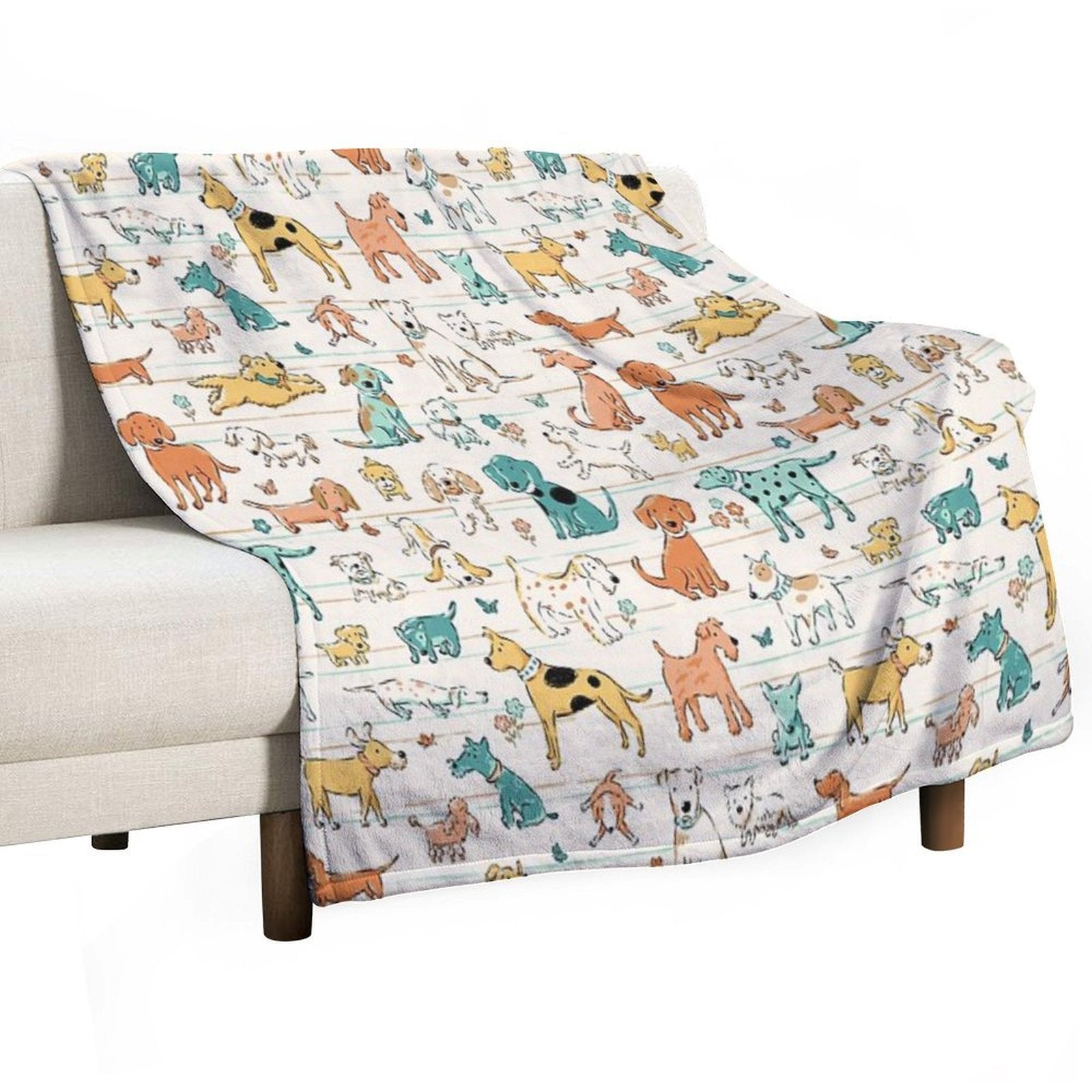 Dogs Dogs Dogs Gift-ready Throw Blanket