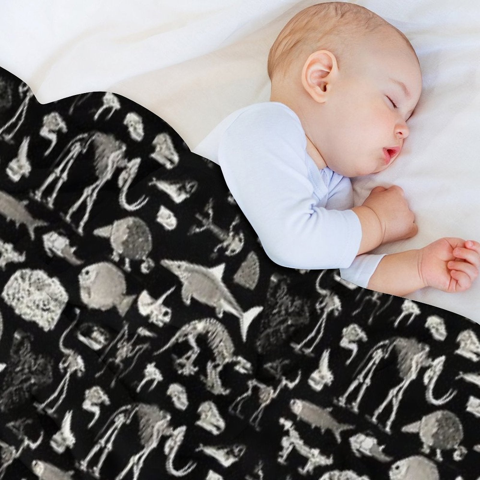 Paleontology Illustration Durable Throw Blanket